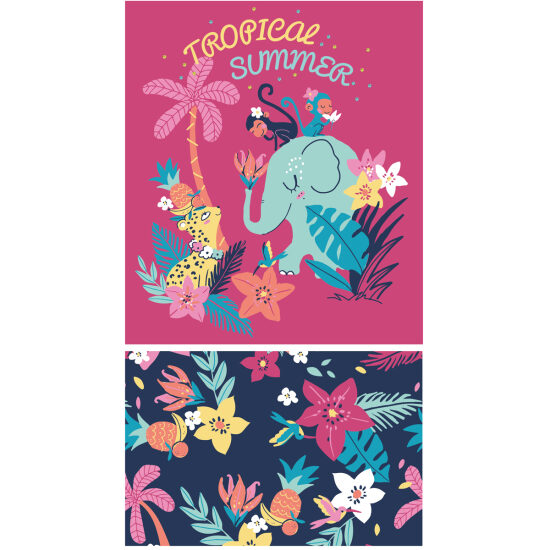Motifs pyjama fille pour Cora via l'atelier de style Les Filles -Paris
